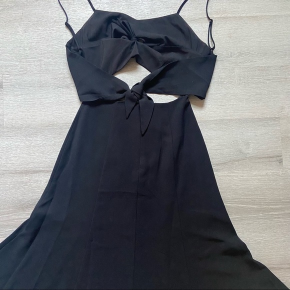 Revolve NBD Tie Me Down Black Midi Dress - Picture 7 of 15